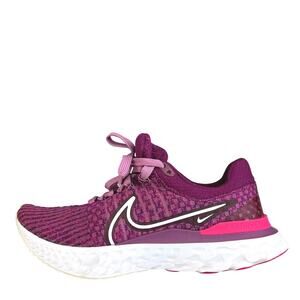 Nike React Infinity Run Flyknit 3 Women's Purple Athletic Sneakers Shoes Sz 6.5